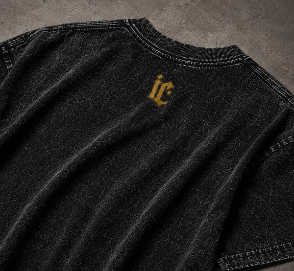 IRON CULT "ASCEND" Acid Wash Oversized Tee – Black Vintage Wash alternate view