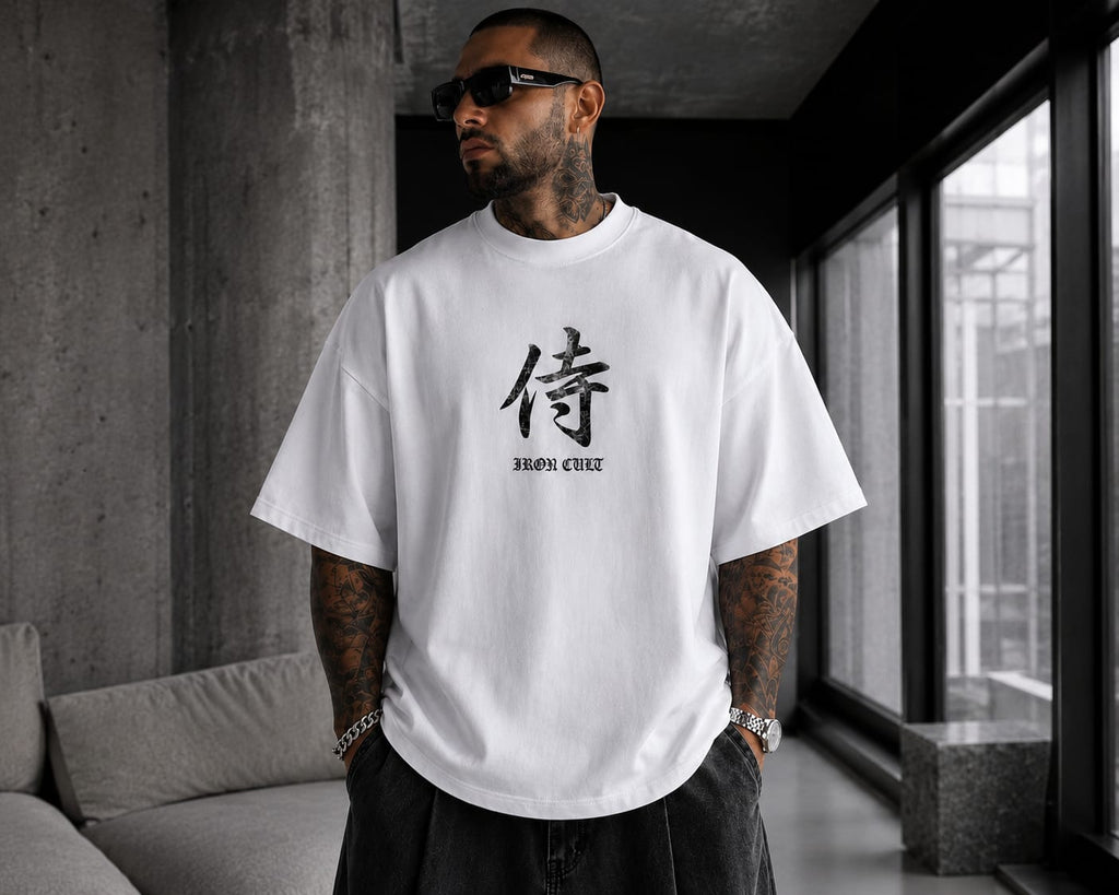 IRON CULT "SAMURAI DISCIPLINE" Oversized Tee – Vintage Black