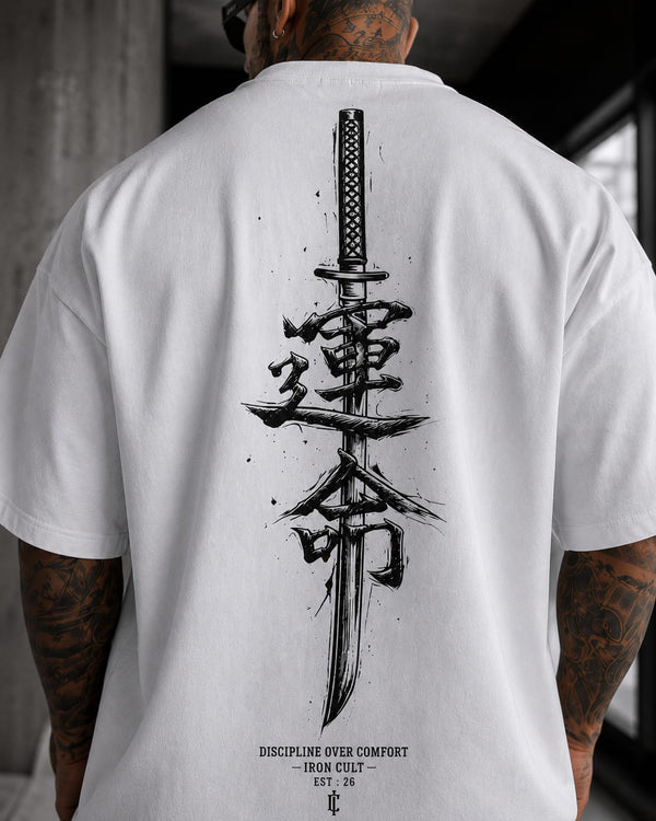 IRON CULT "SAMURAI DISCIPLINE" Oversized Tee – Vintage Black