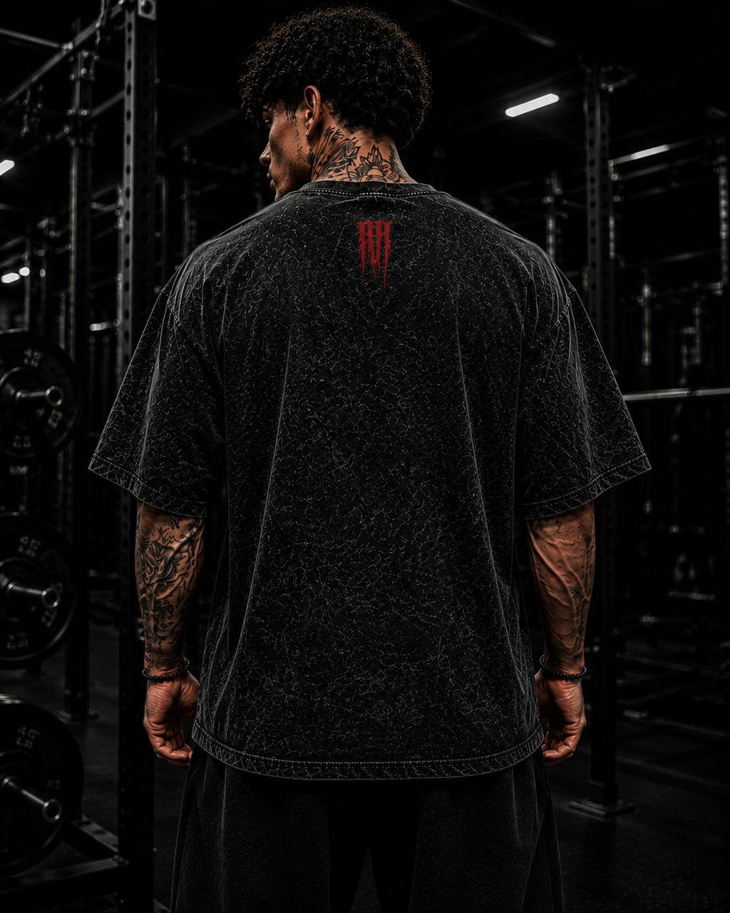 IRON CULT "LOYALTY" Oversized Acid Wash Tee – Vintage Black