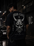 IRON CULT "DEMON MASK" Oversized Tee – Vintage Black