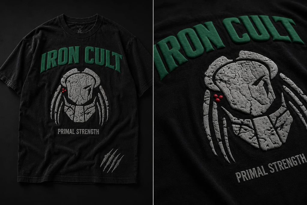 IRON CULT "PRIMAL STRENGTH" Oversized Tee – Vintage Black