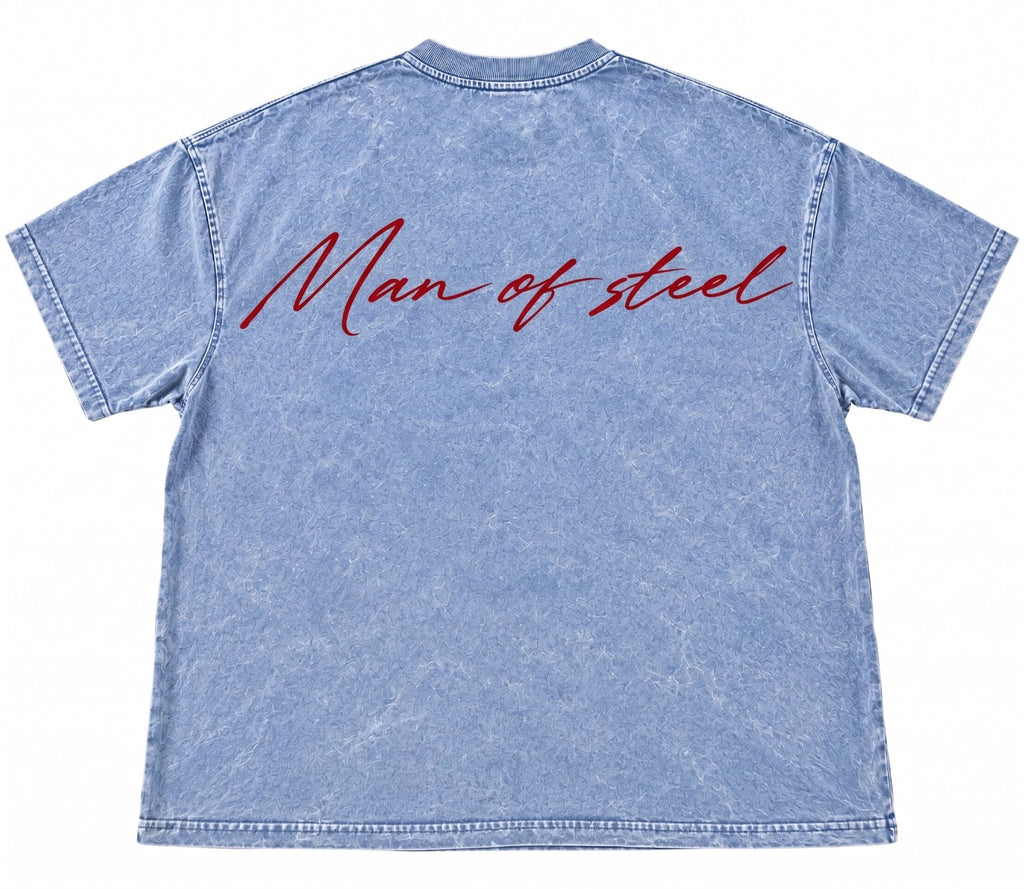 Light blue acid-wash tee back product photo