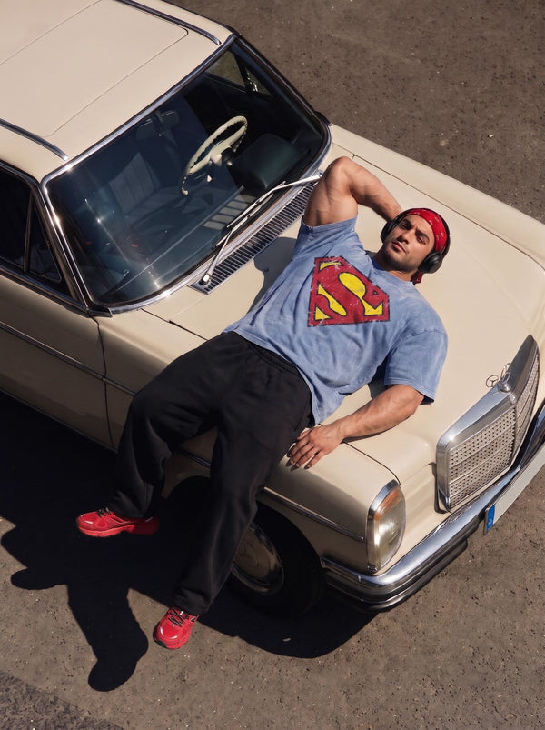 IRON CULT Man of Steel Acid-Wash Oversized Tee alternate view