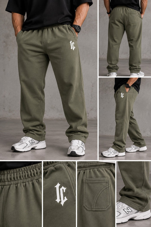 Iron Cult Olive Green Soft Terry Trousers alternate view