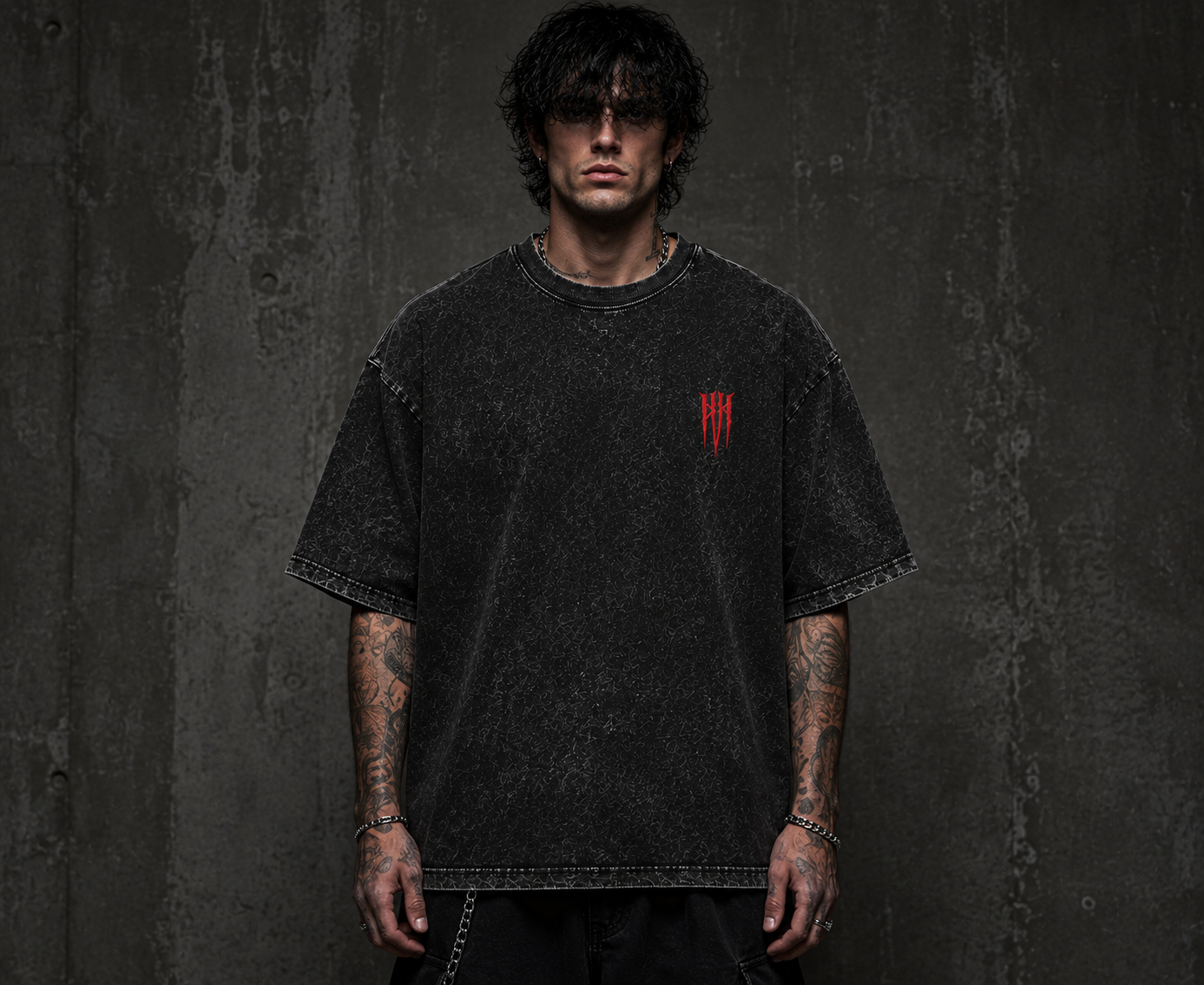 IRON CULT — Acid Wash Oversized Tee