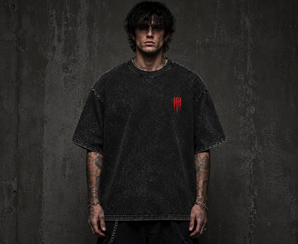 IRON CULT — Acid Wash Oversized Tee alternate view