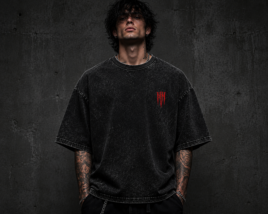 IRON CULT — Acid Wash Oversized Tee