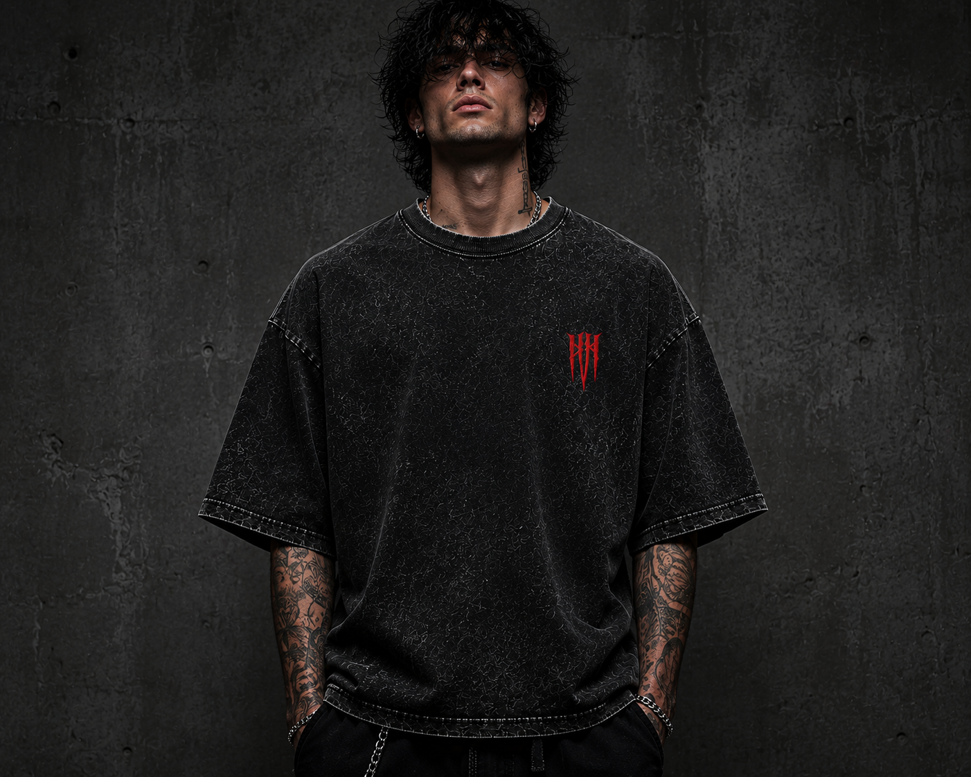 IRON CULT — Acid Wash Oversized Tee