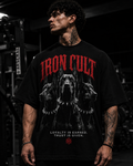 IRON CULT "LOYALTY" Oversized Acid Wash Tee – Vintage Black